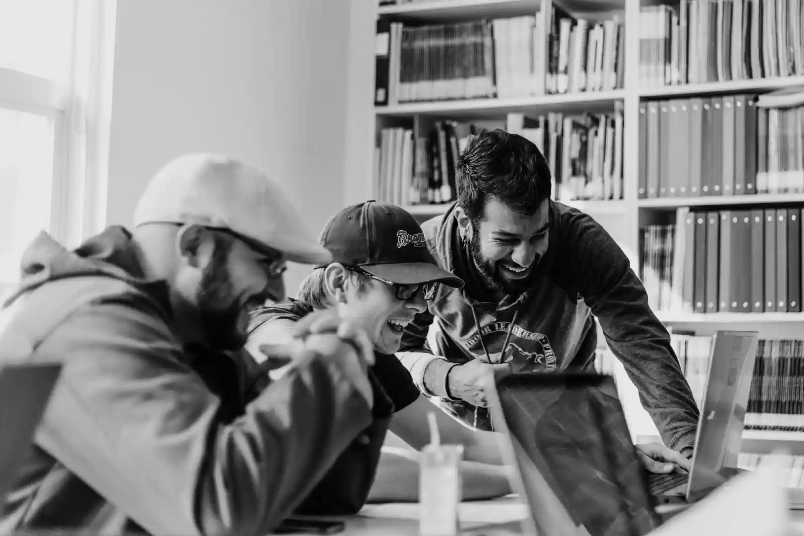 happy guys in an office